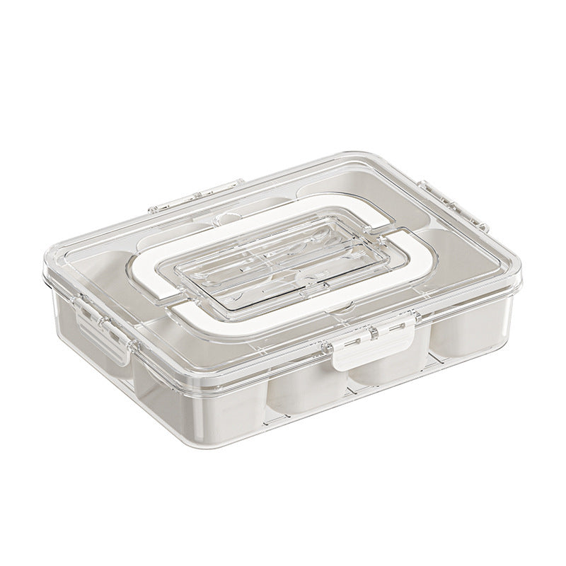 8 Grids Divided Serving Tray Fruits Snack Box Organizer Food Storage Container Seasoning Separator Box Refrigerator Organizer - HD Wireless Product #5