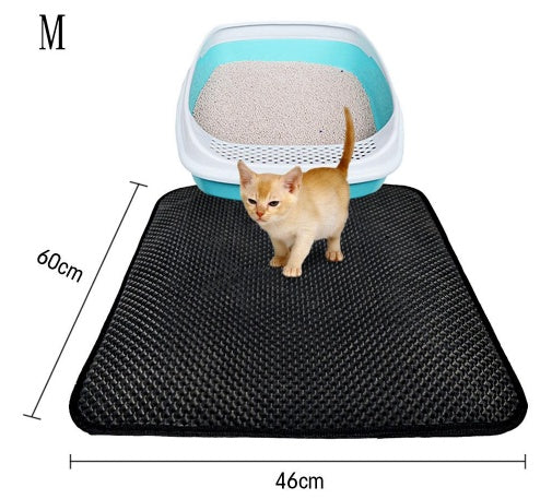 Double Layer Litter Cat Bed Pads Pet Cat Litter Mat Trapping Pets Litter Box Mat Pet Product Bed For Cats House Clean Mat 719
