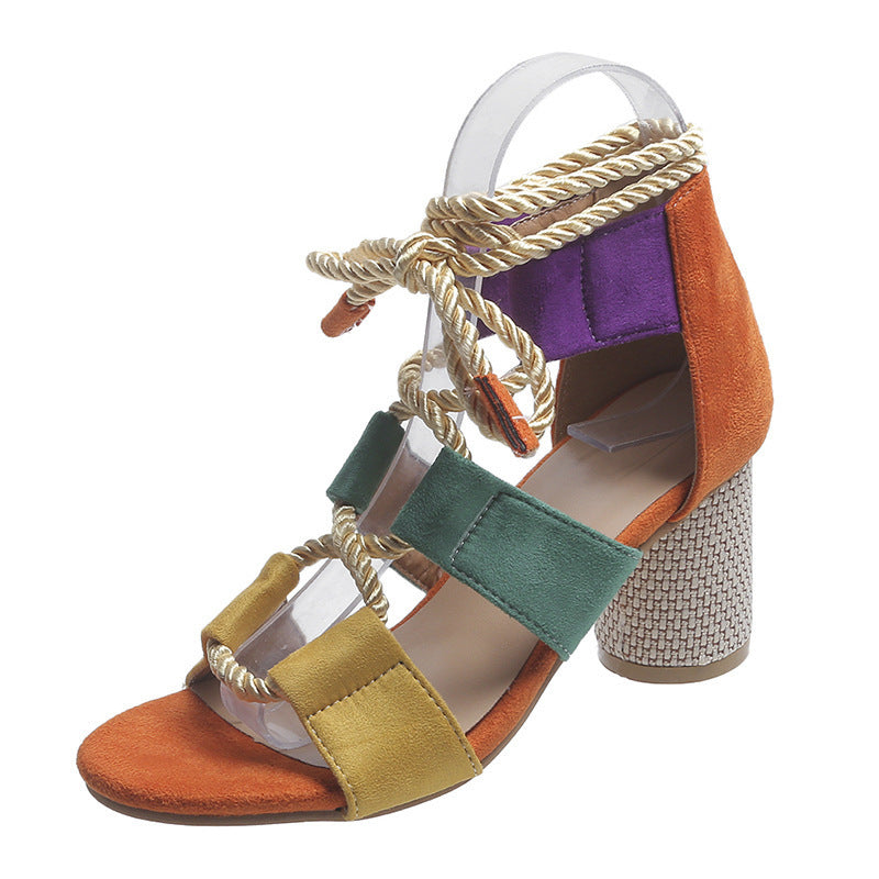 High Heel Chunky Heel Women's Strap Sandals High Heels 71d0be96 121a 4af9 b792 8fd9760ed7d4