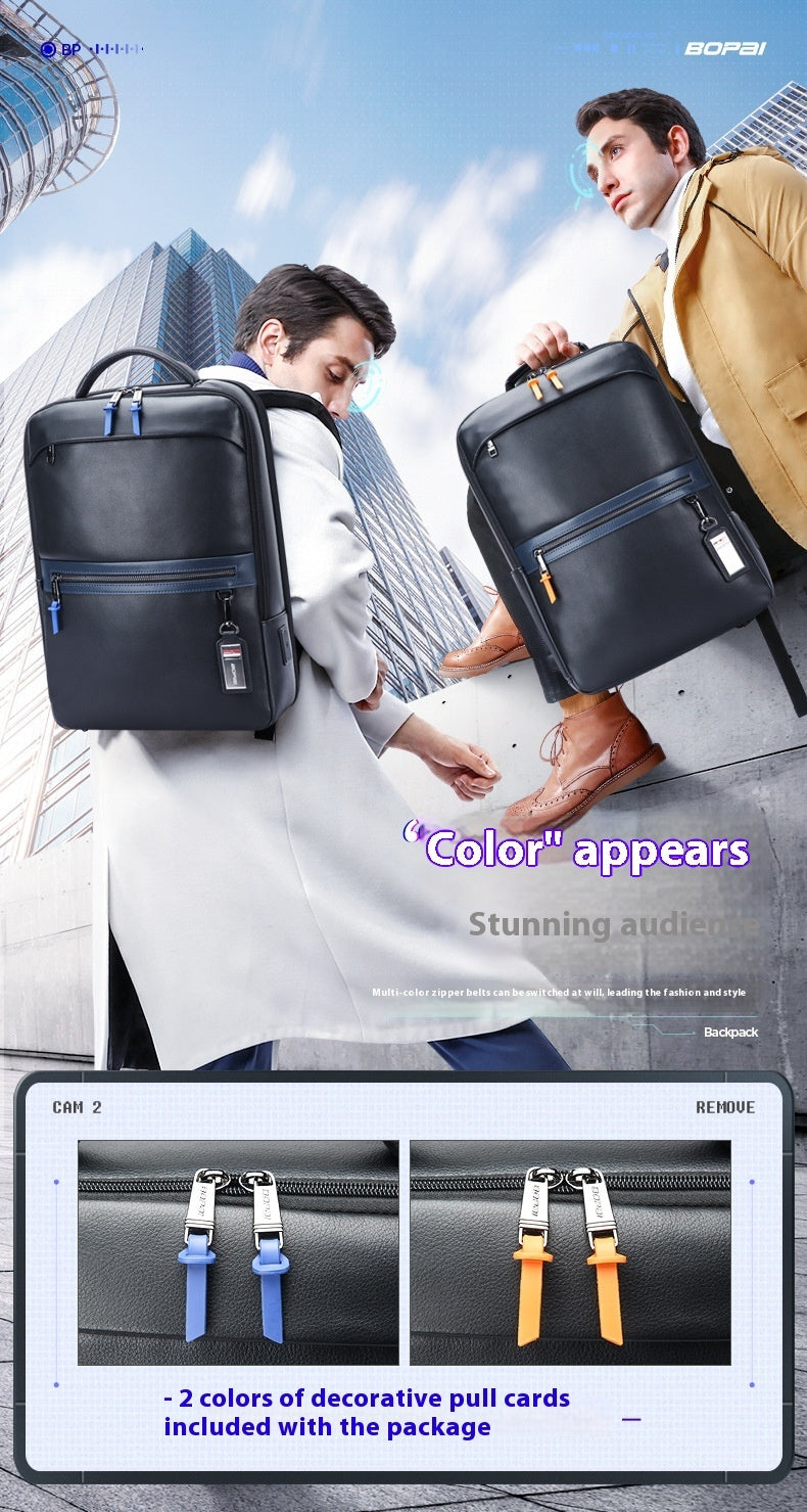 Leather Computer Business Backpack Large Capacity Multifunctional 71dbea59 81ea 4718 8052 c41448d9e92c