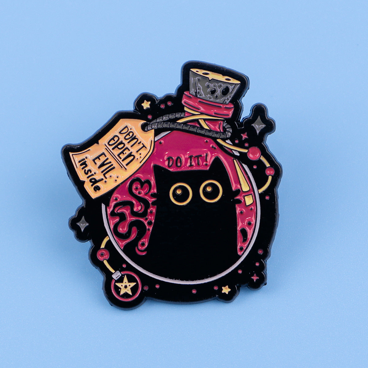 Creative Cartoon Cute Black Cat Alloy Brooch