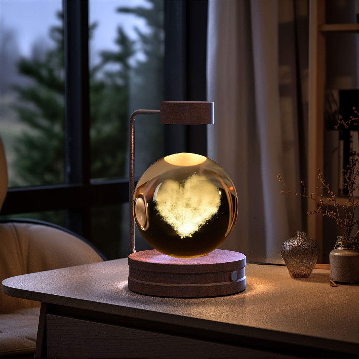 Crystal Ball Cosmic Dinosaur Indoor Night Light USB Power Warm Bedside Light Birthday Gift Night Lamp 726c6a32 9e54 4132 bccb