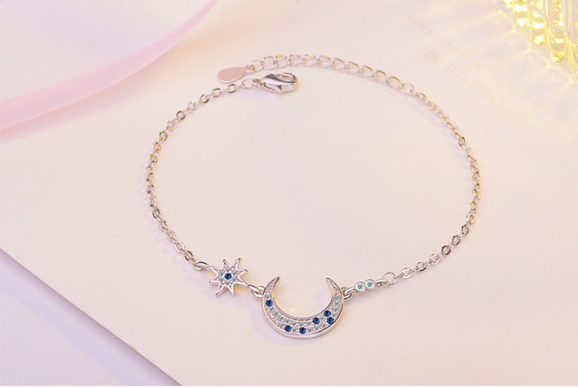 Ai Feier Bracelet Japanese and Korean Style Fashion Simple Star Moon Bracelet Cute Sweet Zircon Bracelet Wholesale 7287943791