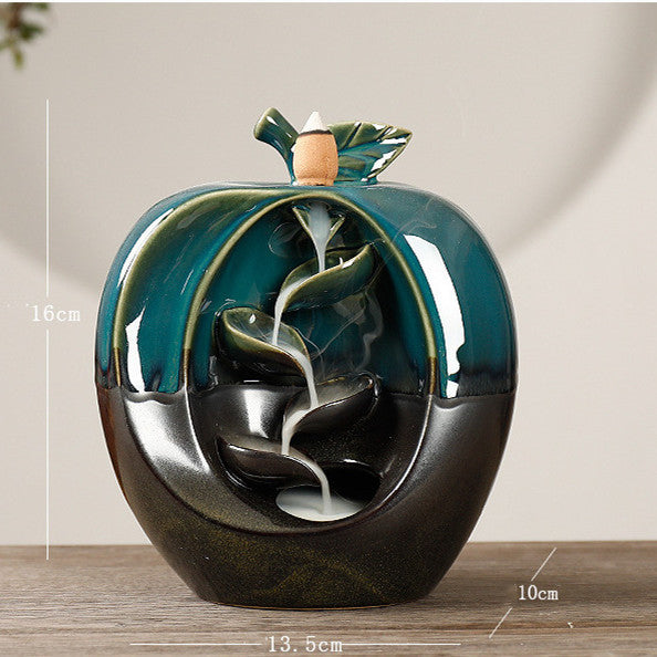 Multi-layers Ceramic Back flow Incense Burner 730093576827