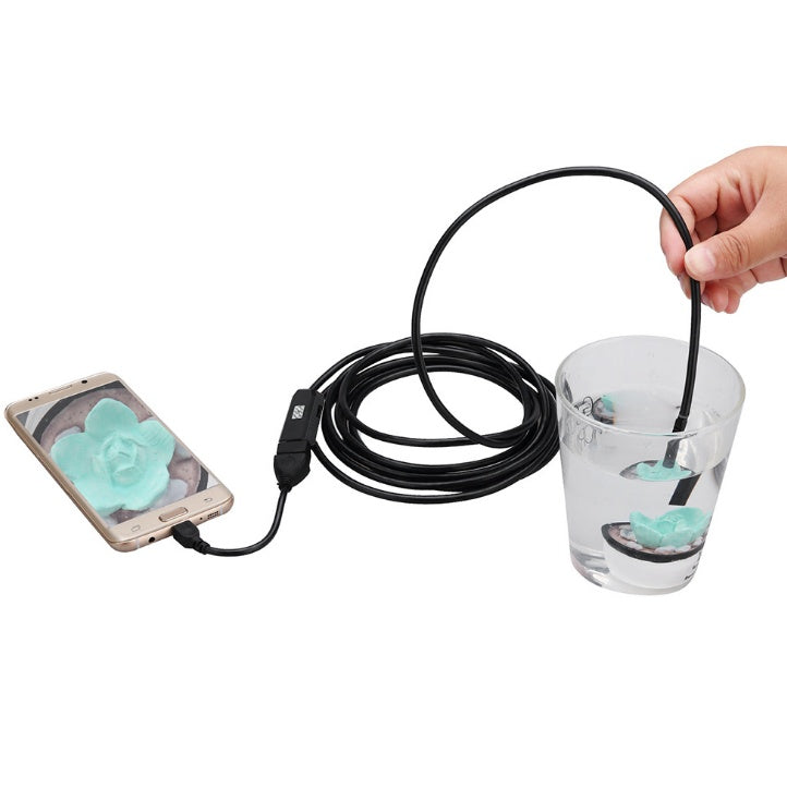 OWSOO 6 LED 7MM USB Endoscope Camera 5M Waterproof USB Wire Snake Tube Inspection Borescope For OTG Compatible Android Phones - 图片 4