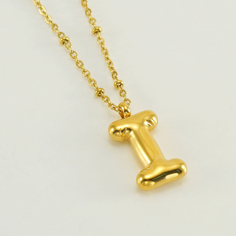 Women's Fashion Bubble Letter Pendant Letter Necklace 7339d858 6d48 4022 94da bf10c3e125a5