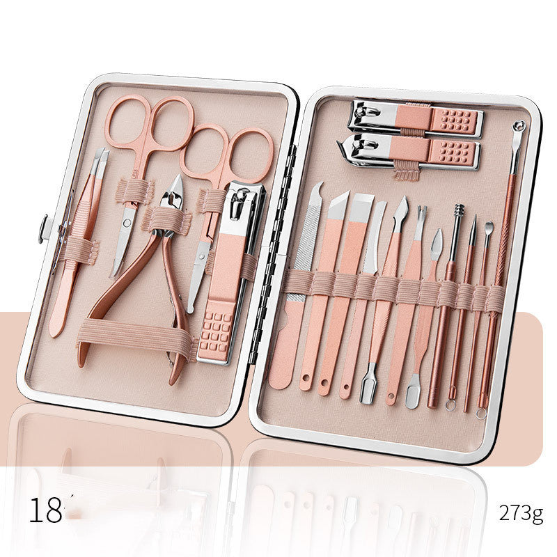 Professional Scissors Nail Clippers Set Ear Spoon Dead Skin Pliers Nail Cutting Pliers Pedicure Knife Nail Groove Trimmers 73