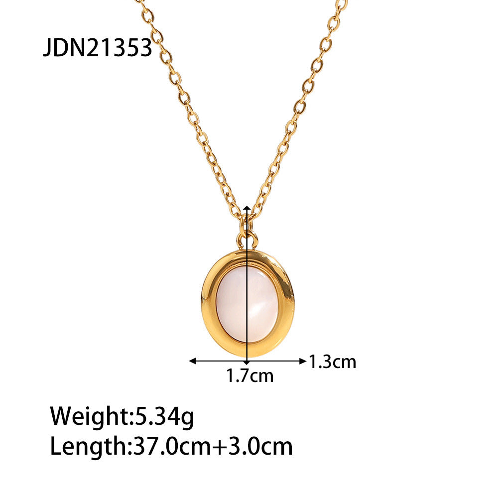 Women's Versatile High-grade Colorfast Titanium Ring Earrings 73a2b2ea ece4 41c8 956c cb24e0958931