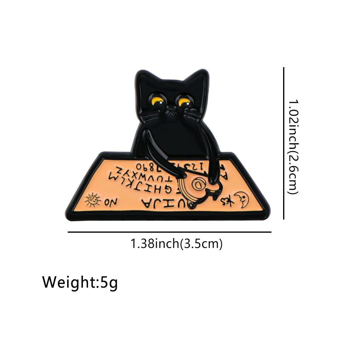 Creative Cartoon Cute Black Cat Alloy Brooch