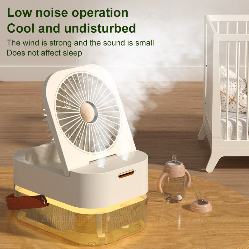 Humidifier Spray Fan Portable Fan Air Cooler Air Humidifier USB Mist Fan Desktop Fan With Night Light For Summer Home Applian