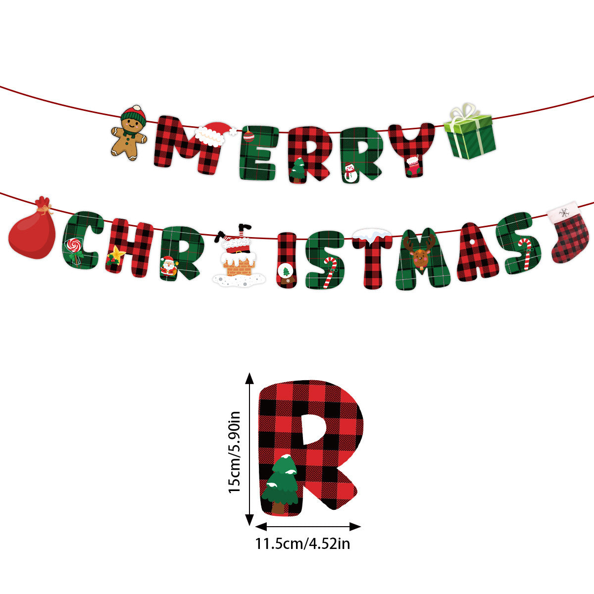 Christmas Party Hanging Flag Santa Claus Snowflake Elk 74a91bd7 d706 40aa 82e6 344d7ec2e14a