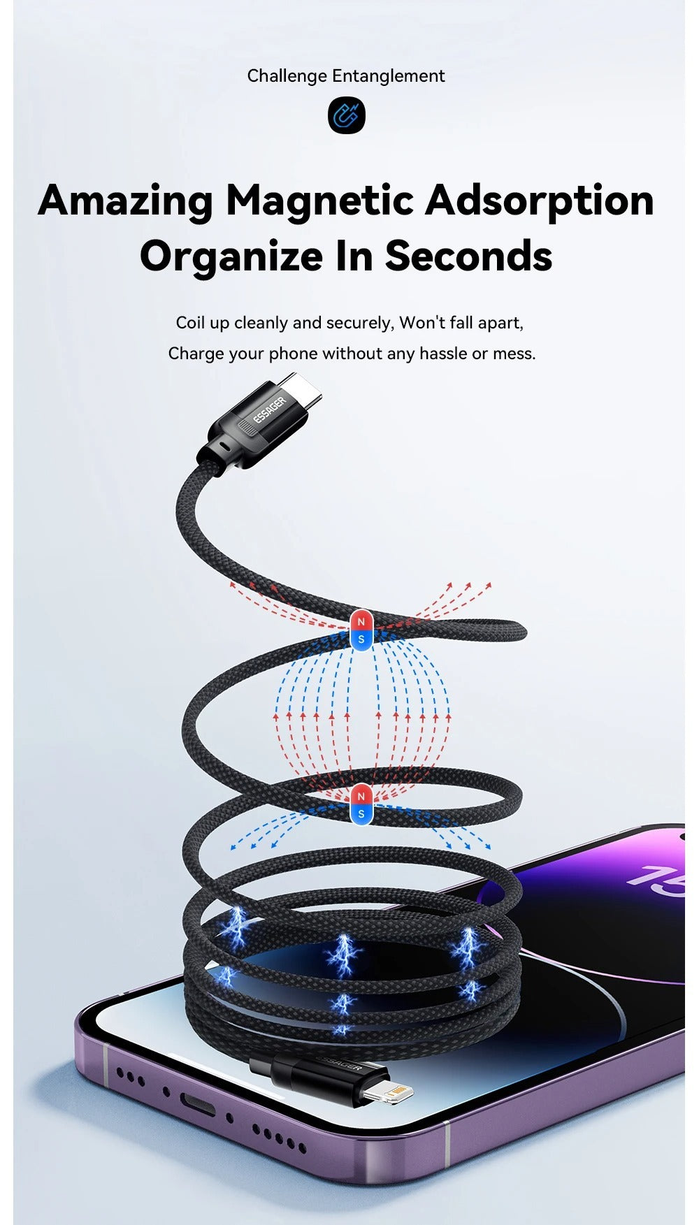 Magnetic Data Cable Suitable For 14 Mobile Phone Tablet Fast Charging - 图片 4