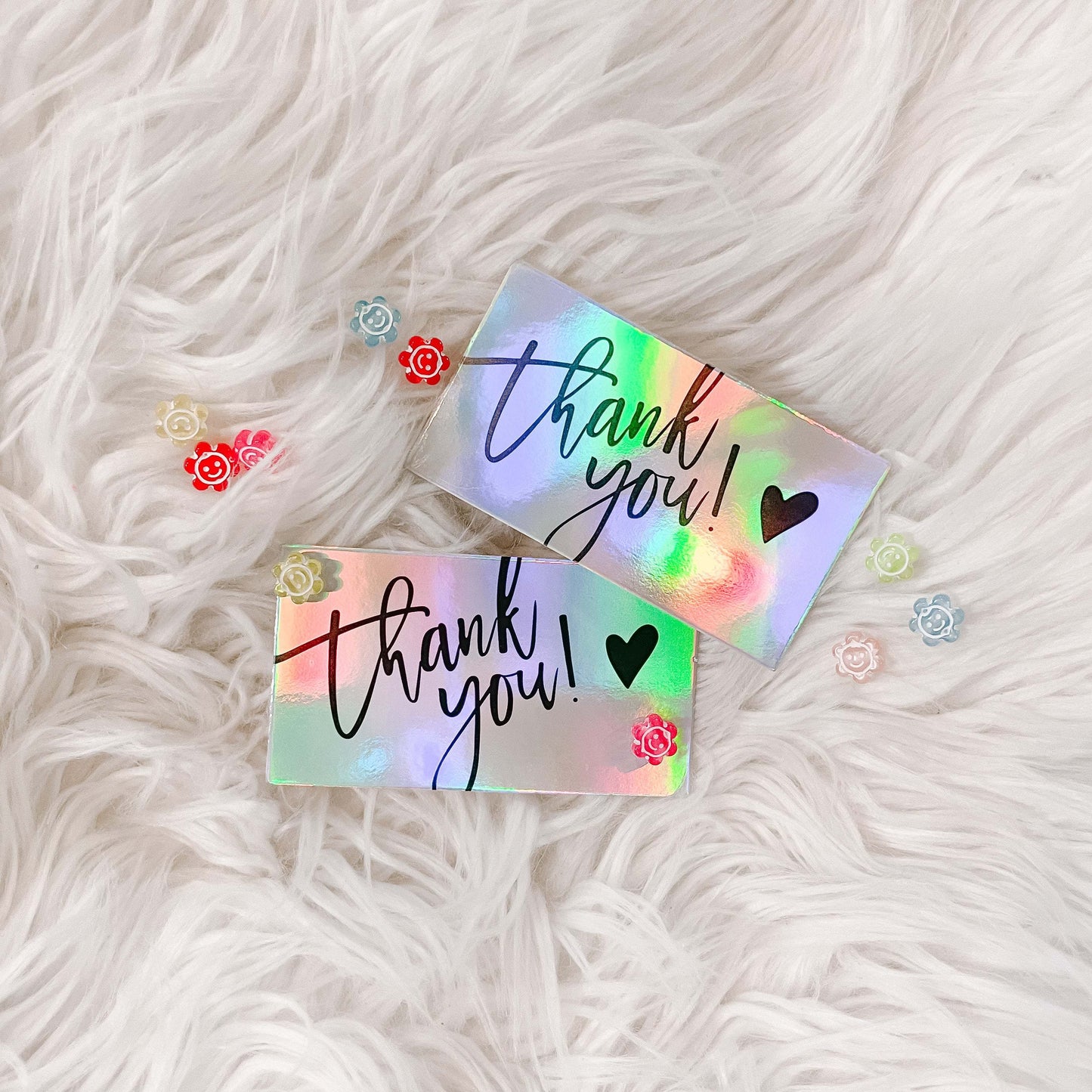 50 Laser Rainbow Thank You Cards - HD Wireless Product #3