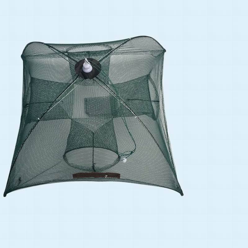 Strengthened 4-20 Holes Automatic Fishing Net Shrimp Cage Nylon Foldable Fish Trap Cast Net Cast Fold Crab Trap Fishing Netwo