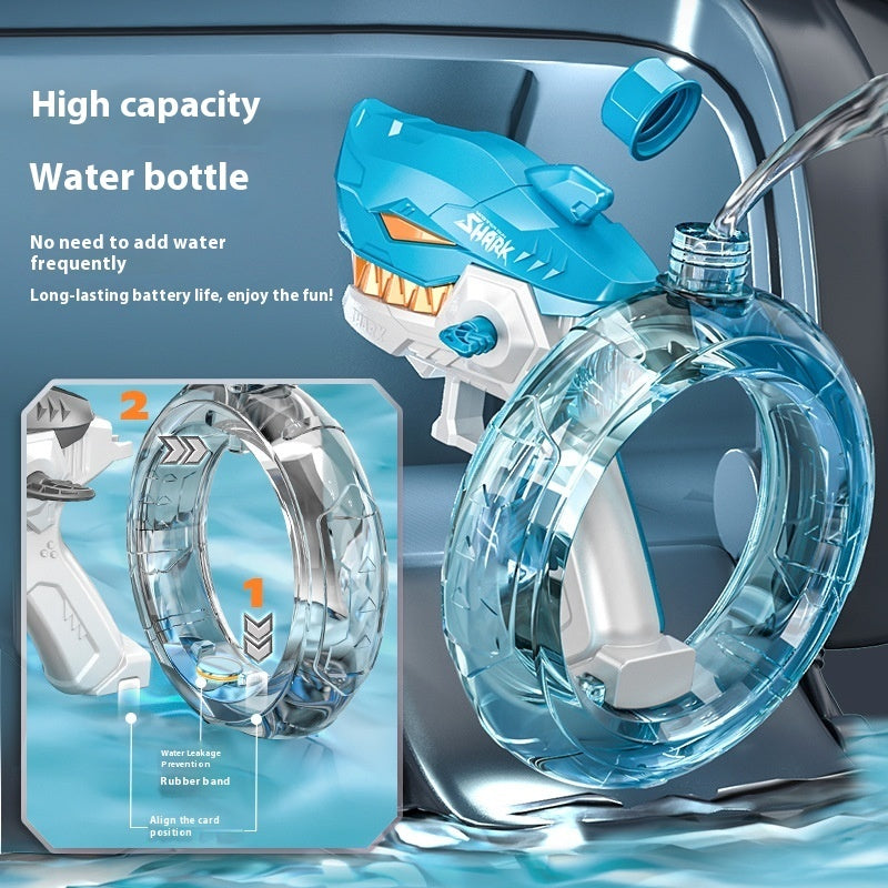 New Shark Electric Water Gun Toys Fully Automatic Continuous Fire Water Gun Large Capacity Beach Summer Children's Water Play