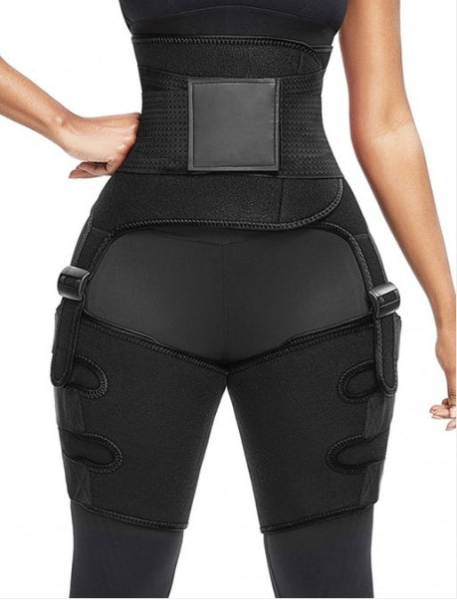 Sports Waist Belt Adjustable One-piece Girdle Leg Straps 760407277936