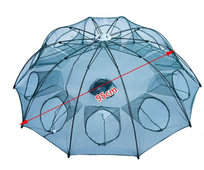 Strengthened 4-20 Holes Automatic Fishing Net Shrimp Cage Nylon Foldable Fish Trap Cast Net Cast Fold Crab Trap Fishing Netwo