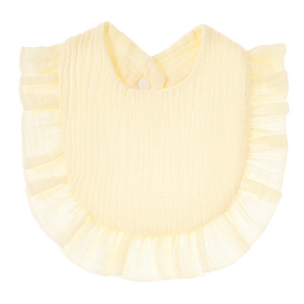 Ruffled Cotton Gauze Lace Bib Saliva Pocket 7648577c f1d5 4349 9083 f022a6e01add