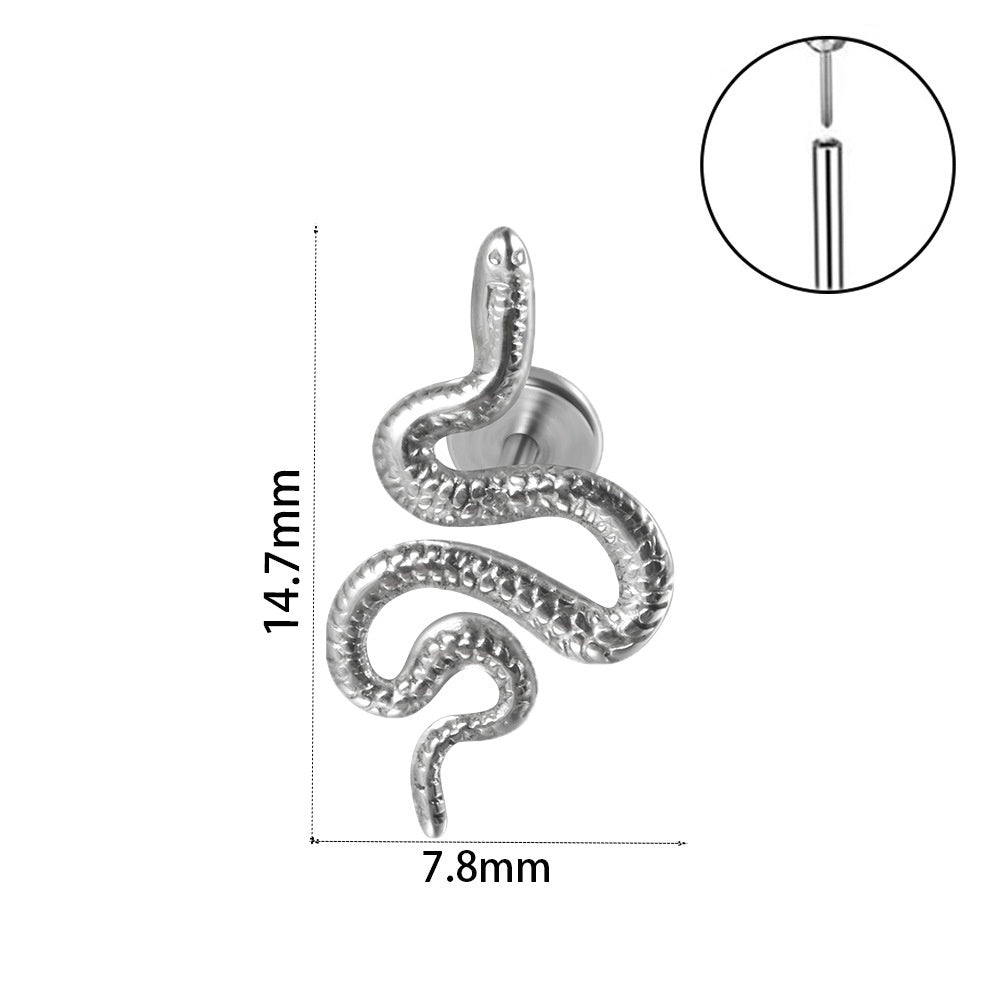 Snake Bat Bee Spider Threadless Pin Earrings 765d1702 e7df 4795 abd7 c991eeba16a6