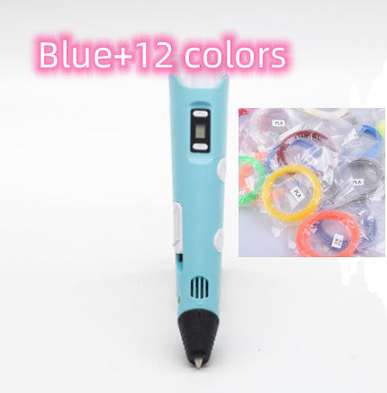 3D print pen 3D pen two generation graffiti 3D stereoscopic paintbrush children puzzle painting toys - 图片 19