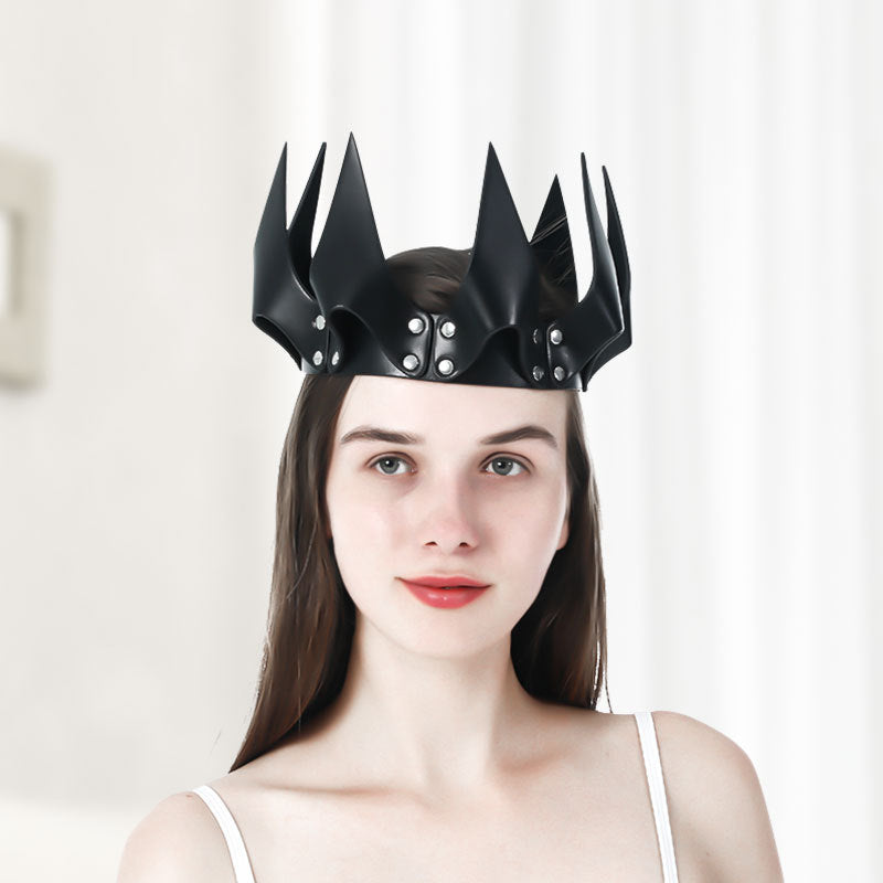 Creative Leather Crown Decoration Party Headgear 76921806 4546 4b94 88b1 4bbdaa9c40aa