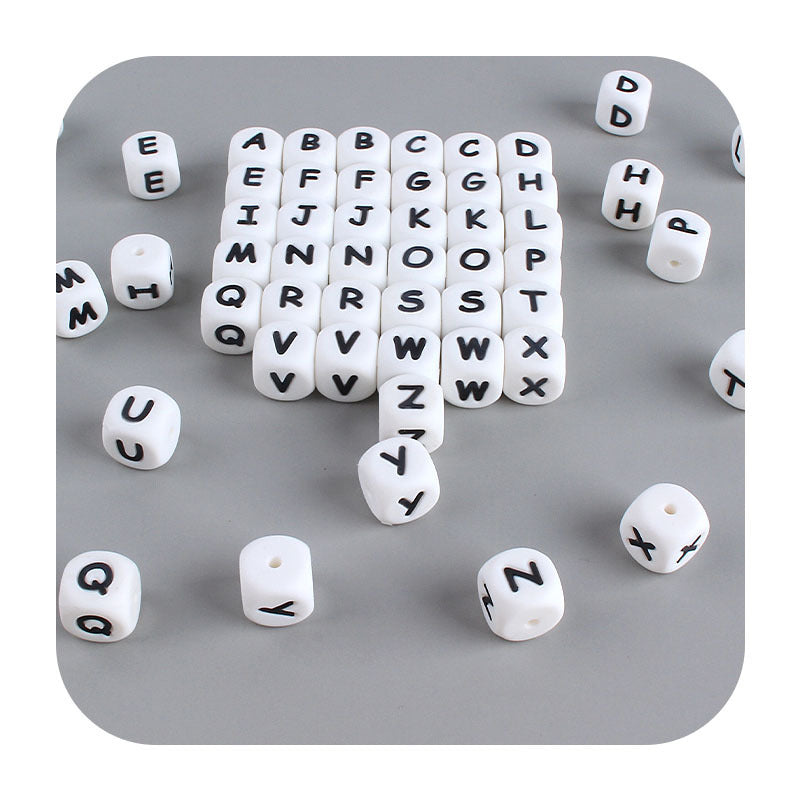 12mm Baby Products 26 Silicone English Alphabet Beads Teeth Accessories - HD Wireless Product #3