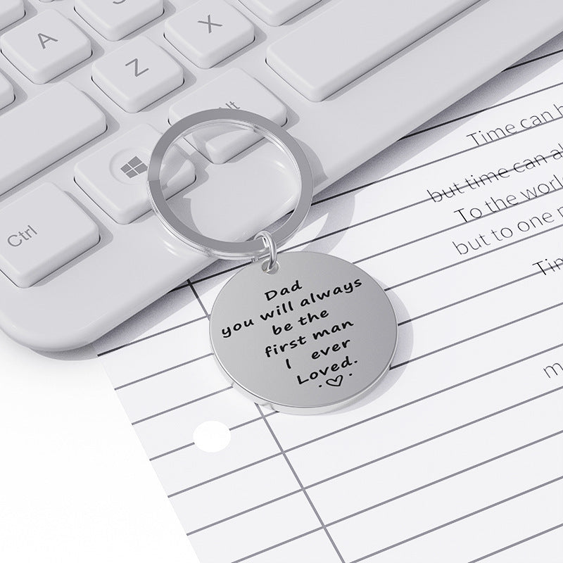 Creative Thanksgiving Father Stainless Steel Lettering Keychain 76be4e54 c584 4e07 b15d e4f61c4c1f66