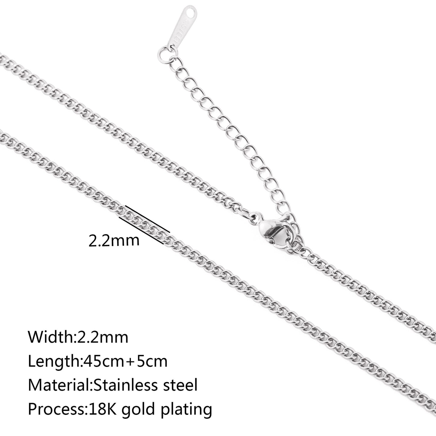 Stainless Steel Vacuum Vapor Plating 18K Gold Color Protection Lip Chain Accessories 783f701a c47b 4423 858b d8c79aaee2d5