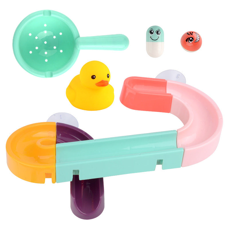 Kids Bath Toys Wall Suction Cup Marble Race Run Track Bathroom Bathtub Baby Play Water Games Toy Kit for Children 78410198609