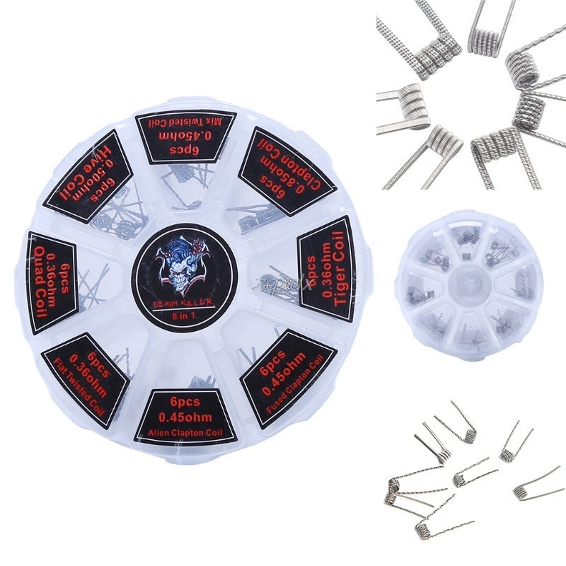 48pcs Pre Built Coils Rta Rda Flat Twisted Fused Clapton Qua - HD Wireless Product #4