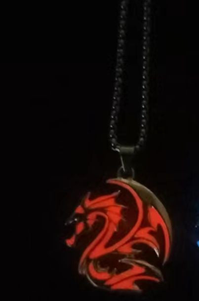 Retro Han Dynasty Dragon Pattern Totem Luminous Necklace Luminous Men's Pendant 78b91eea 467c 4737 9f55 df677faeb0aa