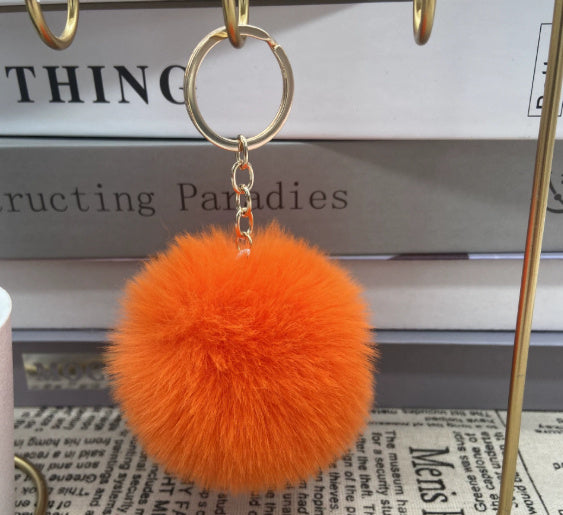20 Colors Fluffy Fur Pom Pom Keychain Soft Faux Fur-like Ball Car Keyring Key Holder Women Bag Pendant Jewelry - HD Wireless Product #38
