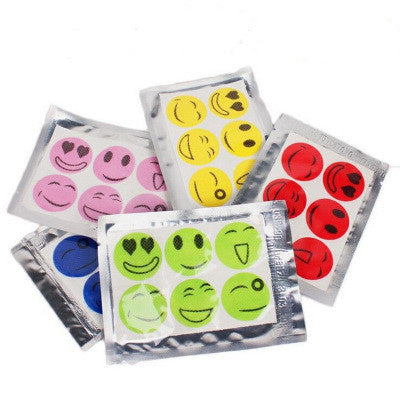 Summer Smile Mosquito Sticker Cartoon Mosquito Repellent Mosquito Repellent Mosquito Sticker 6 Pieces Of Random Color 7994919