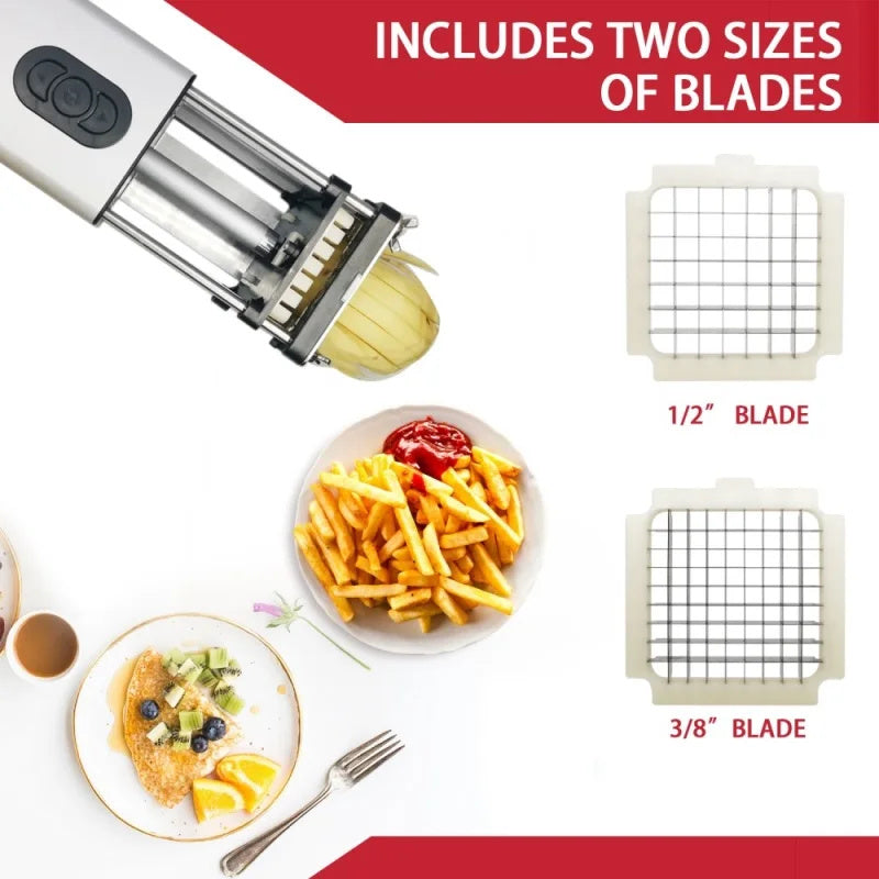 Kitchen Gadget Electric French Fry Cutter With Blades Stainless Steel Vegetable Potato Carrot For Commercial Household 7a57f5
