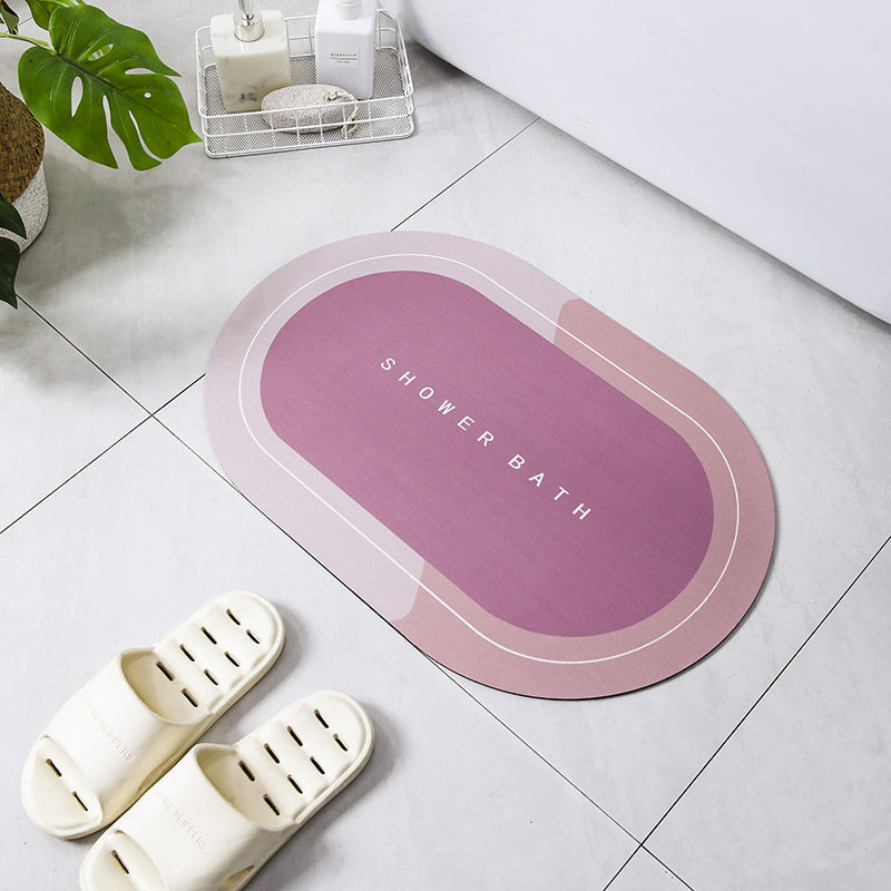 Bathroom Entrance Absorbent Household Crystal Velvet Floor Mat 7abf4408 db06 472e b6b9 c45c4687a356