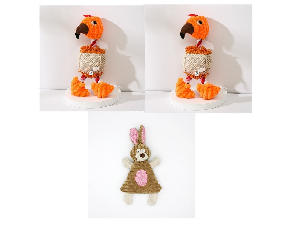 Pet Toy Donkey Shape Corduroy Chew Toy For Dogs Puppy Squeaker Squeaky Plush Bone Molar Dog Toy Pet Training Dog 7b248b07 364
