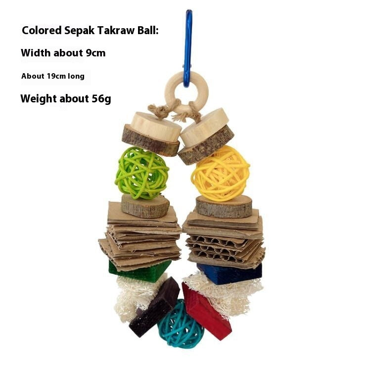 Colorful Wooden Hanging String Rabbit Hamster Molar Vine Bal Parrot Toys 7b26b67e 4301 4345 b375 d09f4fa2ff02