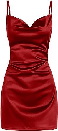 Strap Satin Backless Lace Up Dress Summer Sexy Elegant 7b8030dc 3b24 40ca ad9f 749c1221931e