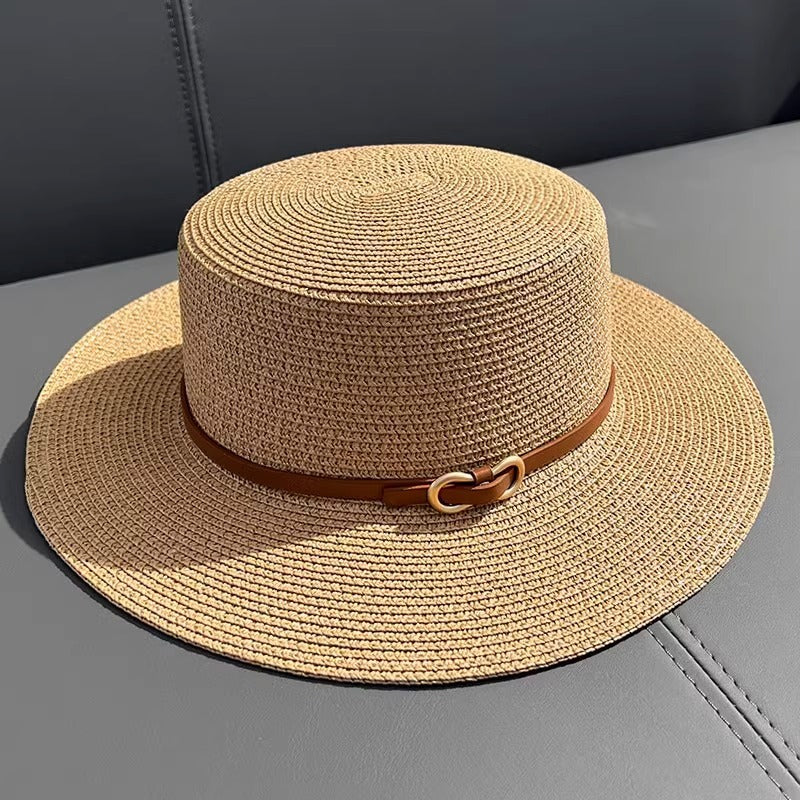 Flat Straw Hat Women's Summer Seaside UV Protection 7bf3cd69 5236 4c0e 9dd5 cf9234d1f9f5