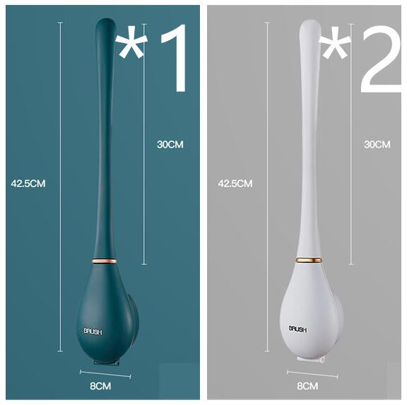 Household Brush Wall-mounted Long-handled Silicone Toilet Brush 7c6a3574 e185 4d70 97d7 65af5bbcf214