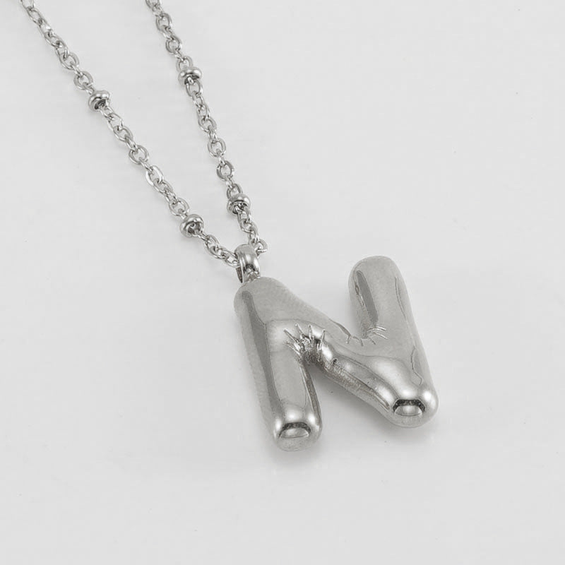 Women's Fashion Bubble Letter Pendant Letter Necklace 7c8d0177 0b8b 47c6 a956 1e450fd0a658