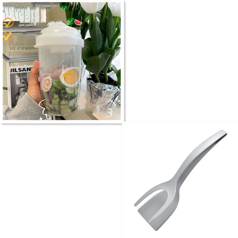 Breakfast Oatmeal Cereal Nut Yogurt Salad Cup Container Set With Fork Sauce Cup Lid Bento Food Taper Bowl Lunch Box 7ccc5cb0