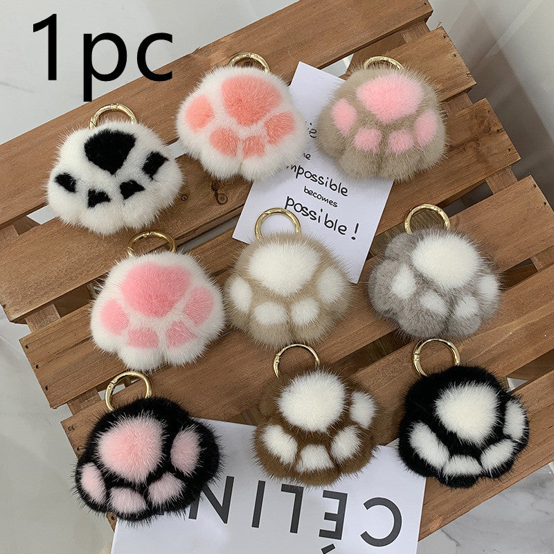 Cat Claw Mink Fur Imitation Fur Hanging Ornament Key Chain 7cd9319d 8c99 4634 97c6 3c7fdca8ba68