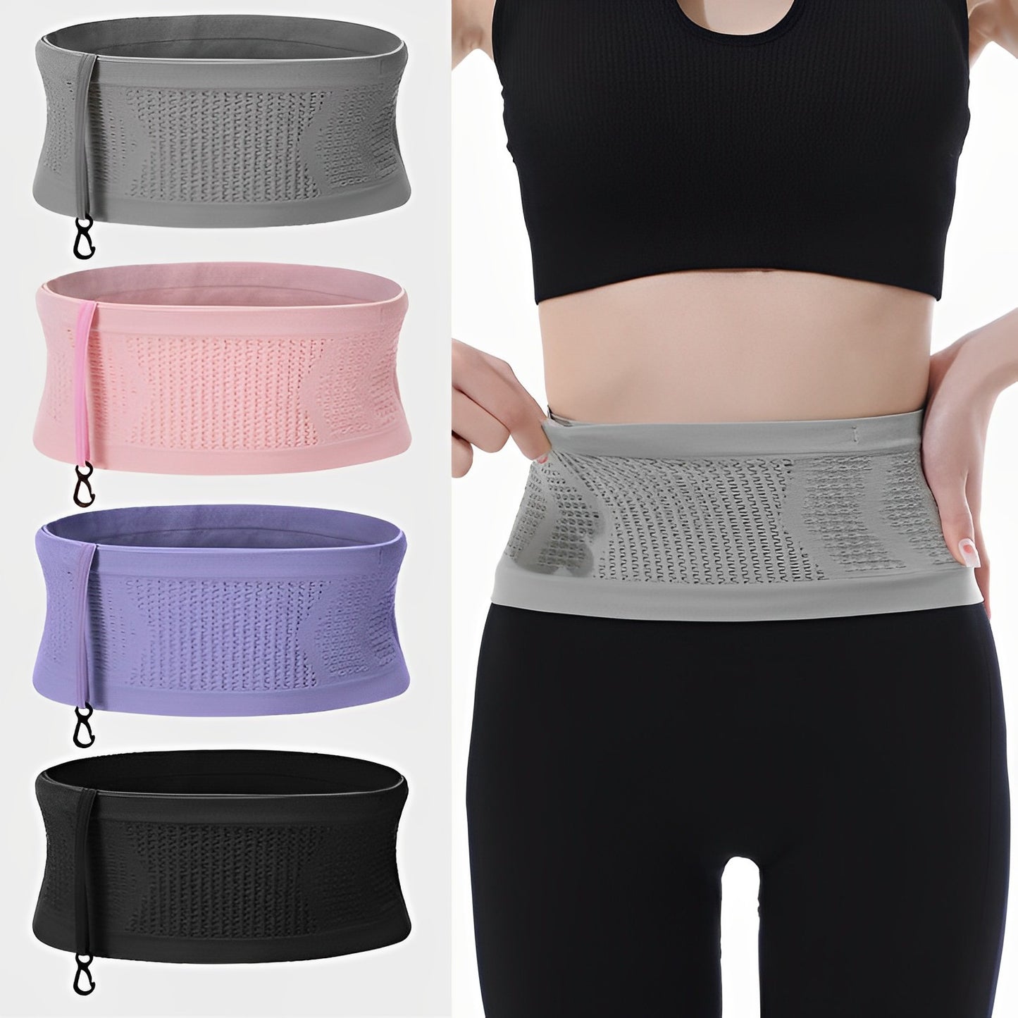 High-stretch Large Capacity Sports Multifunctional Security Breathable Corset Portable Gym Loose Elastic Waist Pack Invisible