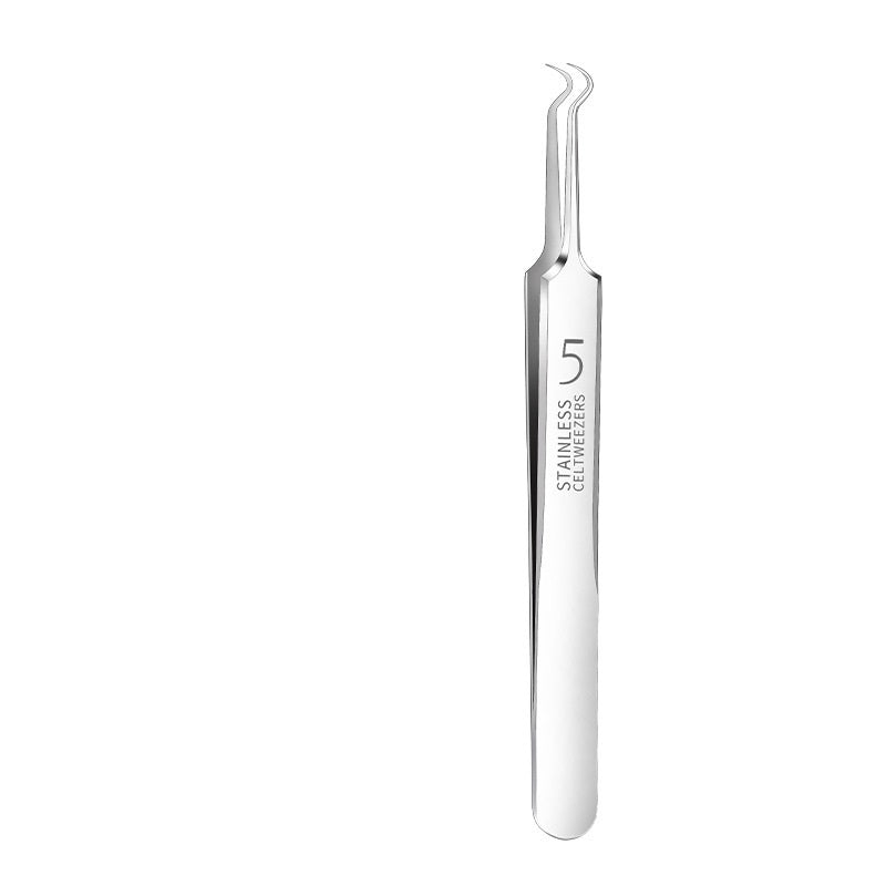 High Precision High Hardness Cell Tweezer Blackhead Removing Tweezers Stainless Steel Splinter Acne Clip No 5 Cell Tweezer 7e