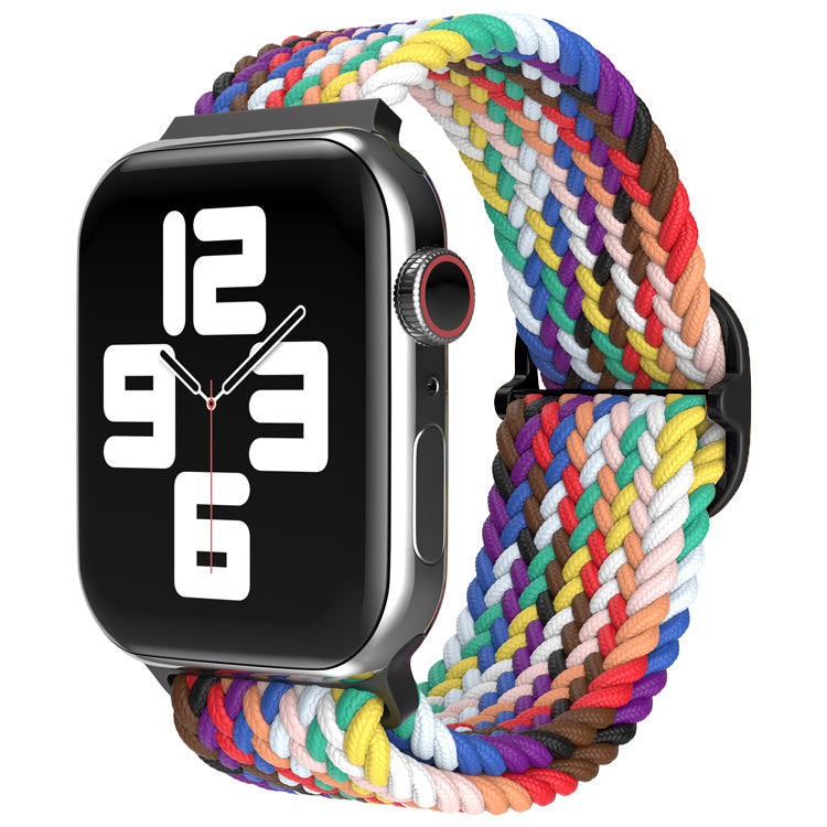 Double Loop Nylon Loop Woven Rainbow Watch Strap 7f2676d4 7e37 4bf6 8442 397d35c78d16