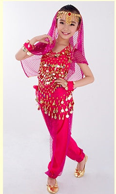 Children's Dancing Clothes Indian Dance Costume Xinjiang Dance Performance Wear Girls Belly Dance Children's National Perform