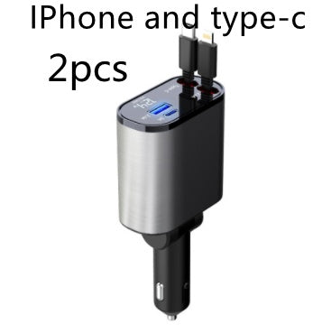 Metal Car Charger 100W Super Fast Charging Car Cigarette Lighter USB And TYPE-C Adapter 7f28ccf9 dfc4 46f2 8135 0d346e9f3048