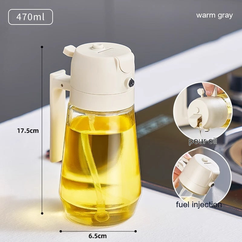 470ML Olive Oil Sprayer Dispenser For Cooking BBQ 2 In 1 Glass Oil Vinegar Soy Sauce Spray Kitchen Oil Bottle For Air Fryer - HD Wireless Product #7