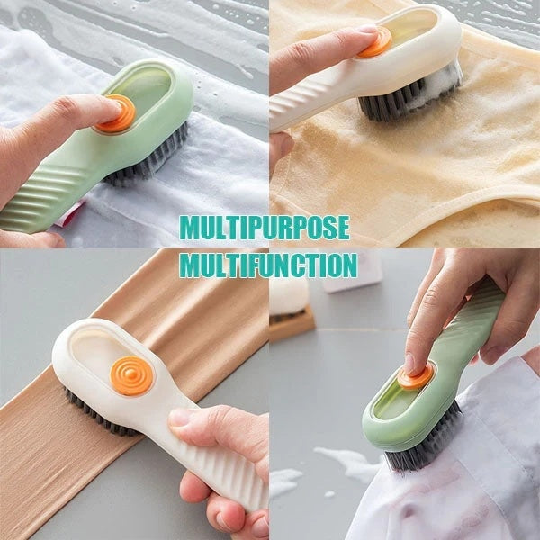 Multifunctional Soft-bristled Shoe Brush Long Handle Brush Automatic Liquid Adding Shoe Clothing Board Brush Cleaning Tool 80